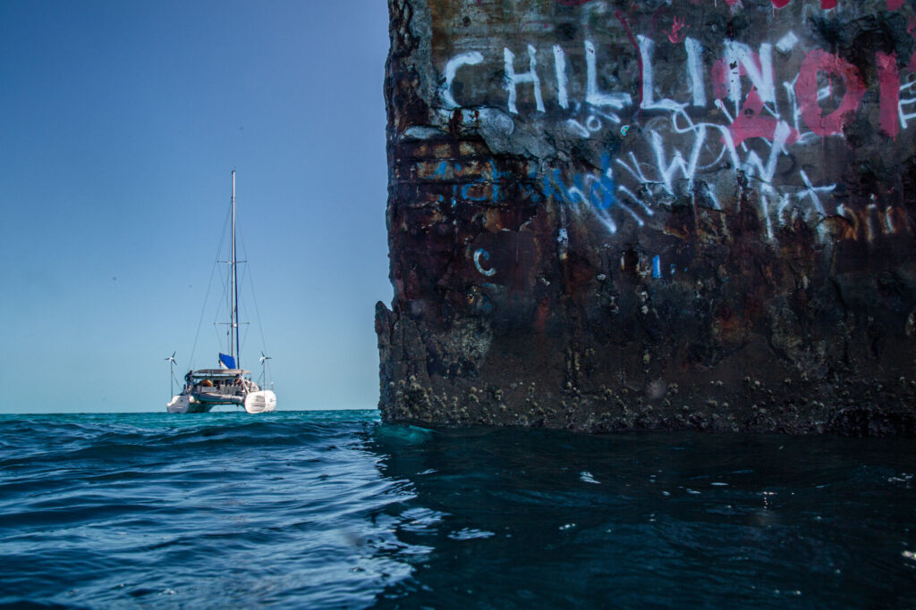Sapona Shipwreck located off the coast of south Bimini
