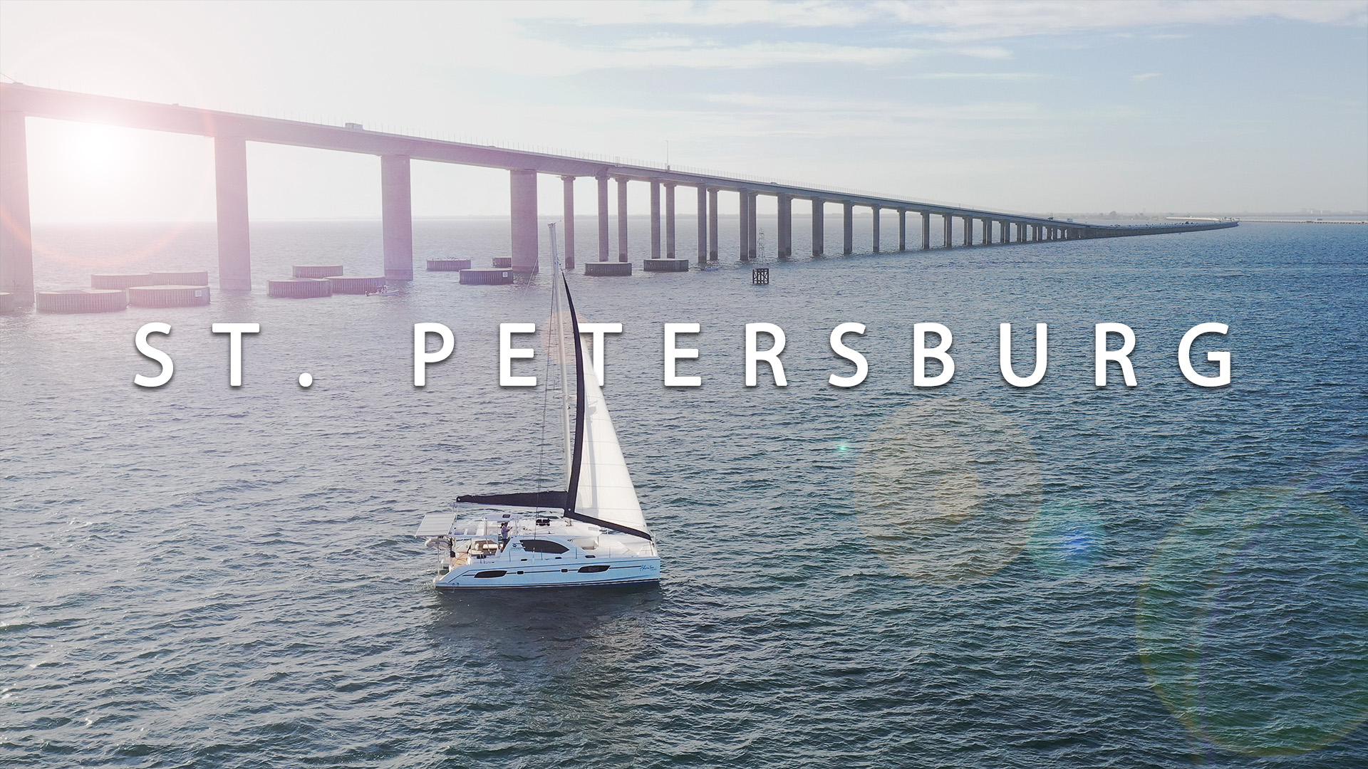 Sailing Our Catamaran Into St. Pete For Maintenance & Projects