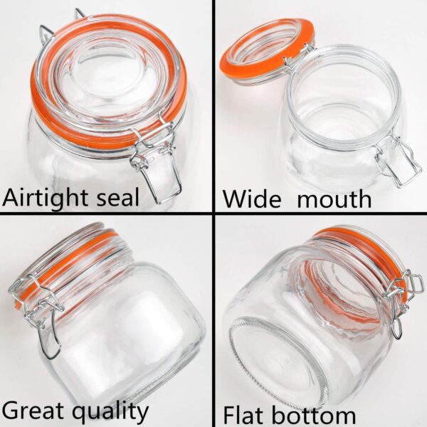 Encheng 25 oz Glass Jars With Airtight - Image 3