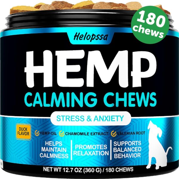 Hemp Calming Chews for Dogs with Anxiety and Stress